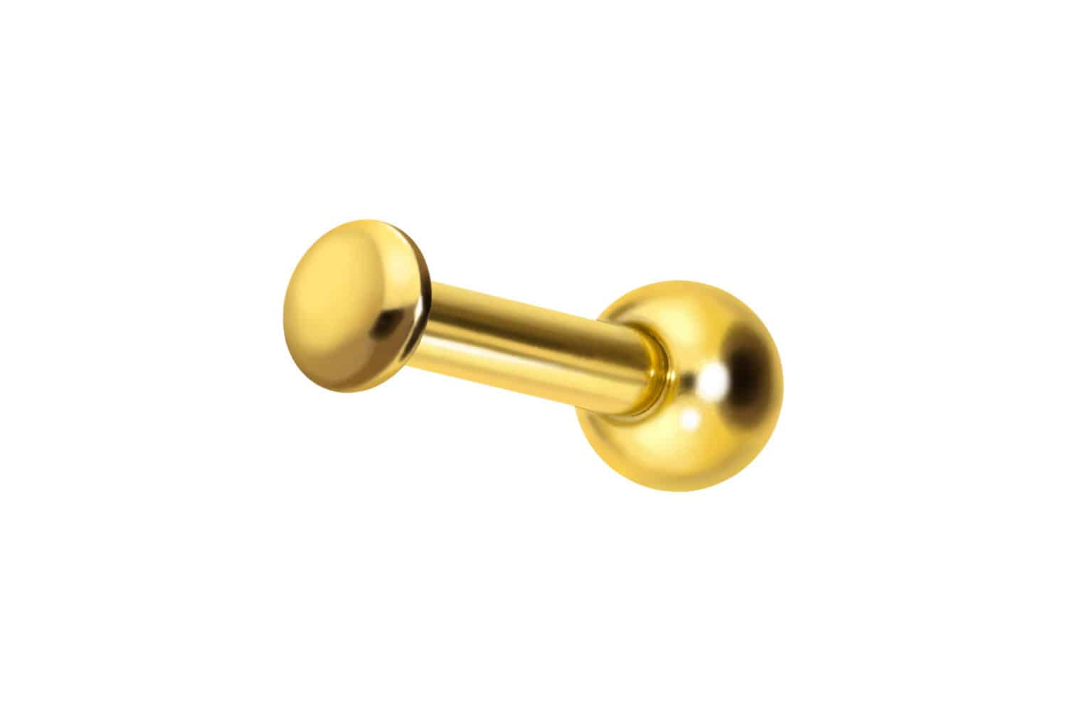 Titan Ohrpiercing mit Innengewinde FLACH